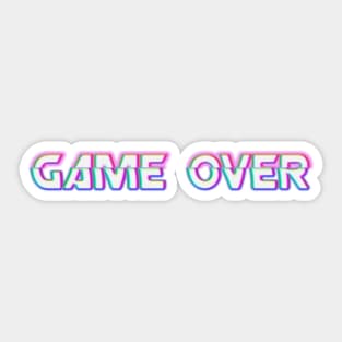 Game Over Glitch - Blue Sticker